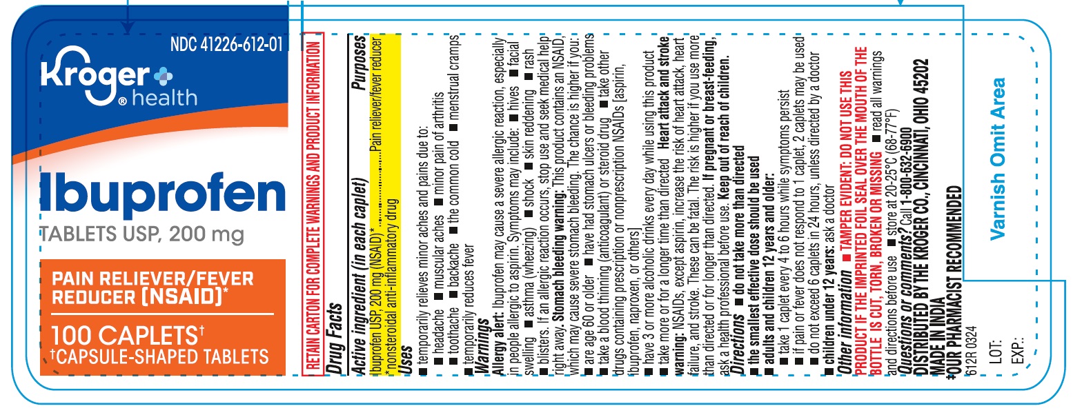 Pill image for Kroger Ibuprofen Tablets Usp, 200mg (orange Caplets)