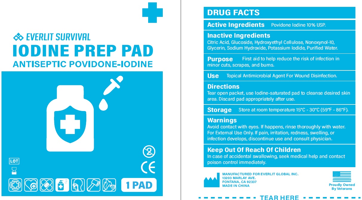 Pill image for Everlit Survival Iodine Prep Pad Antiseptic Povidone-iodine