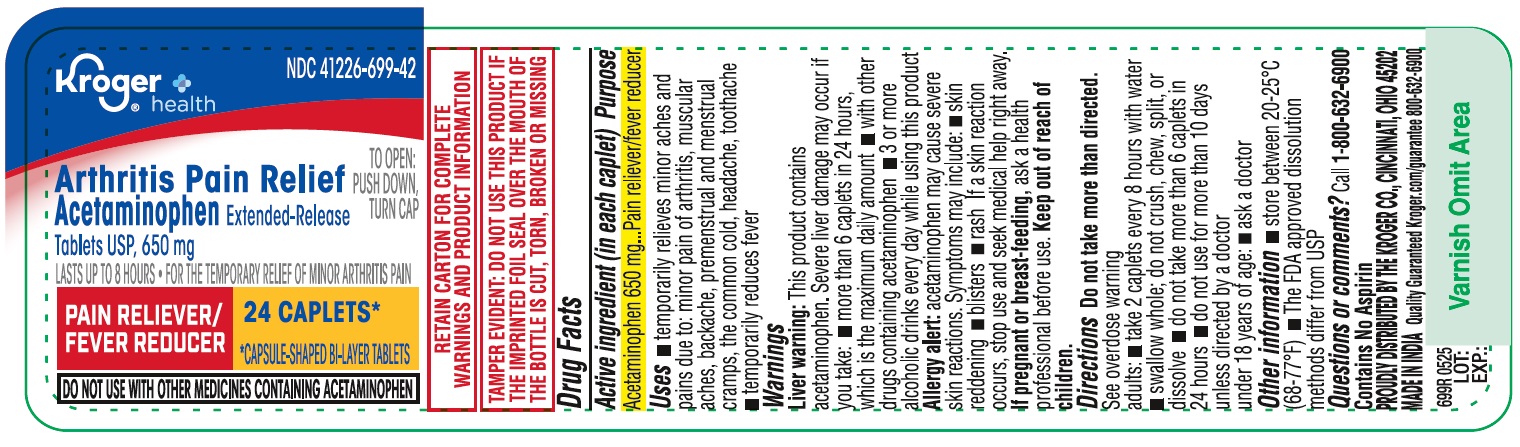Pill image for Kroger Acetaminophen Extended Release Tablets Usp, 650 Mg (arthritis Pain)
