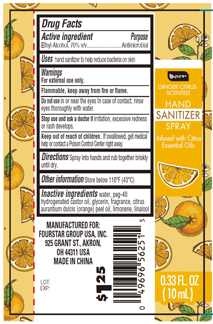 Pill image for B-pure Hand Sanitizer Spray, Ginger Citrus Scented