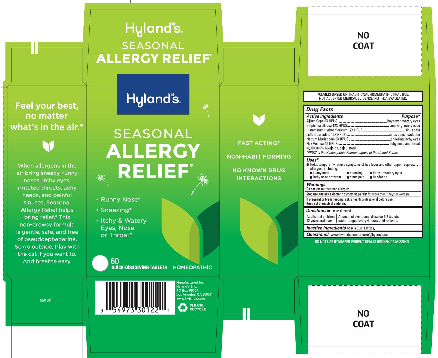 Pill image for Hyland's Seasonal Allergy Relief
