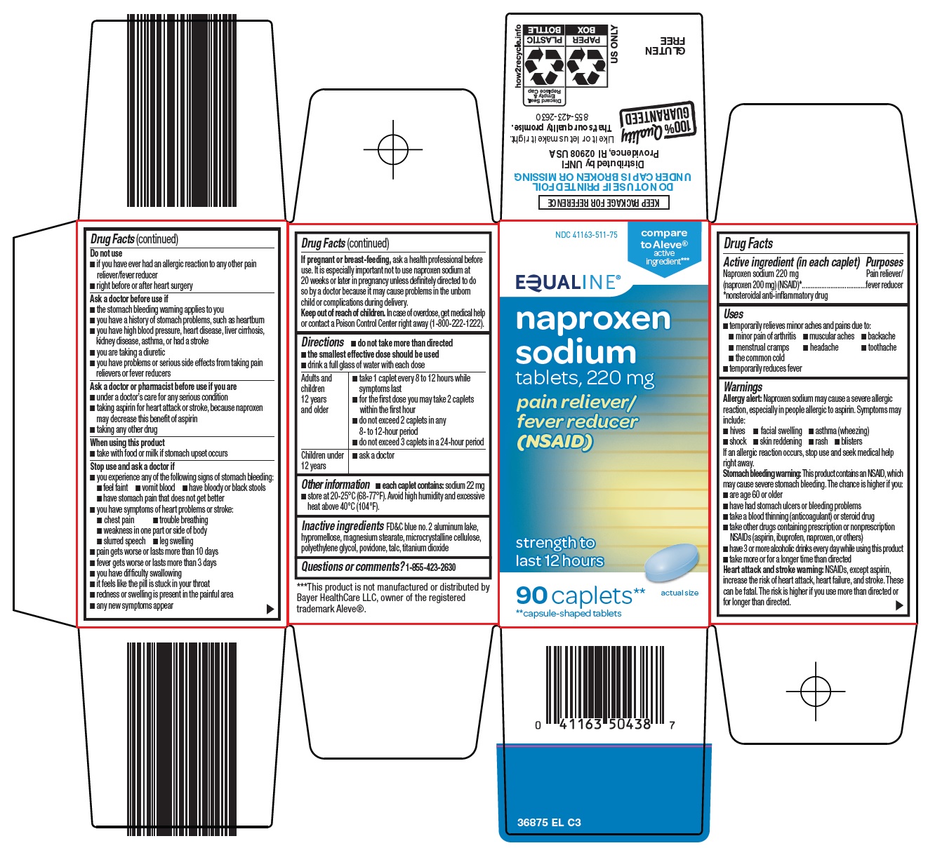 Pill image for Supervalu Inc. Naproxen Sodium Tablets 220mg Drug Facts
