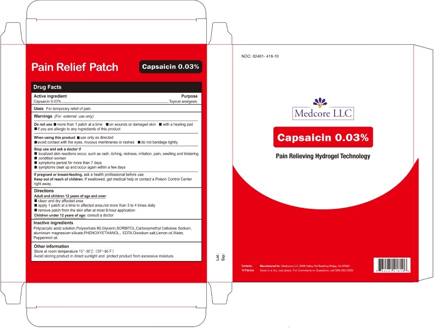 Pill image for Pain Relief Patch Capsaicin 0.03%