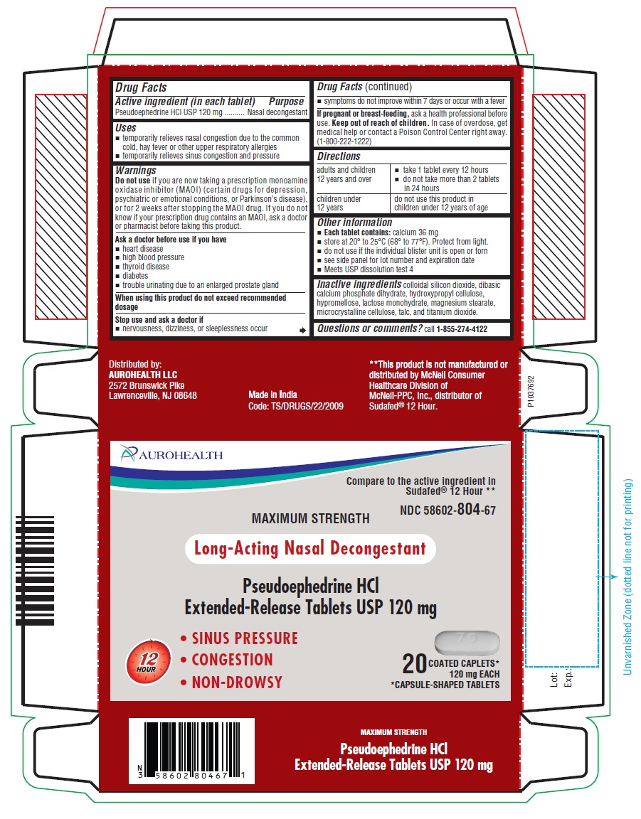 Pill image for Pseudoephedrine Hcl Extended-release Tablets Usp 120 Mg