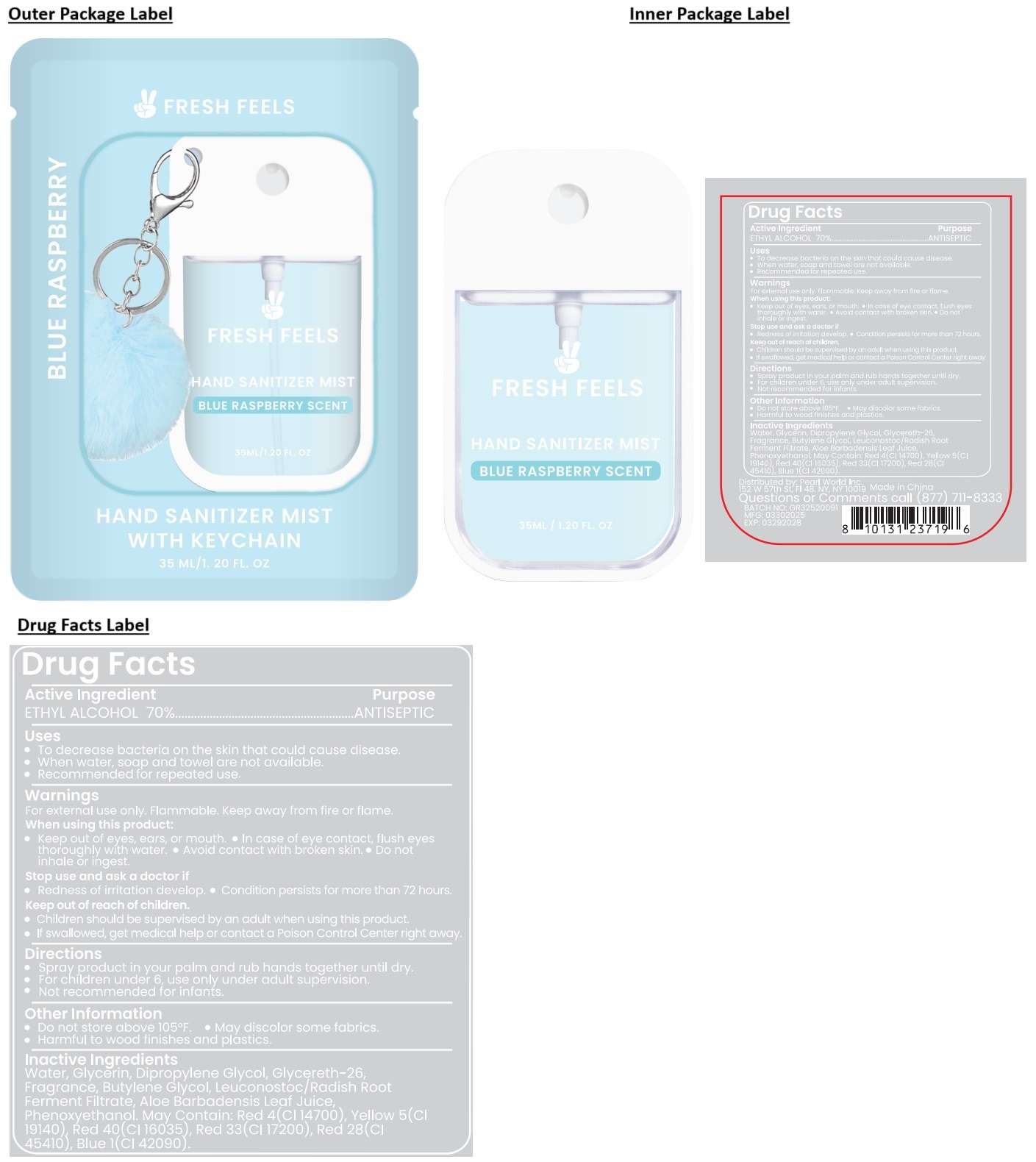 Pill image for fresh feels hand sanitizer mist