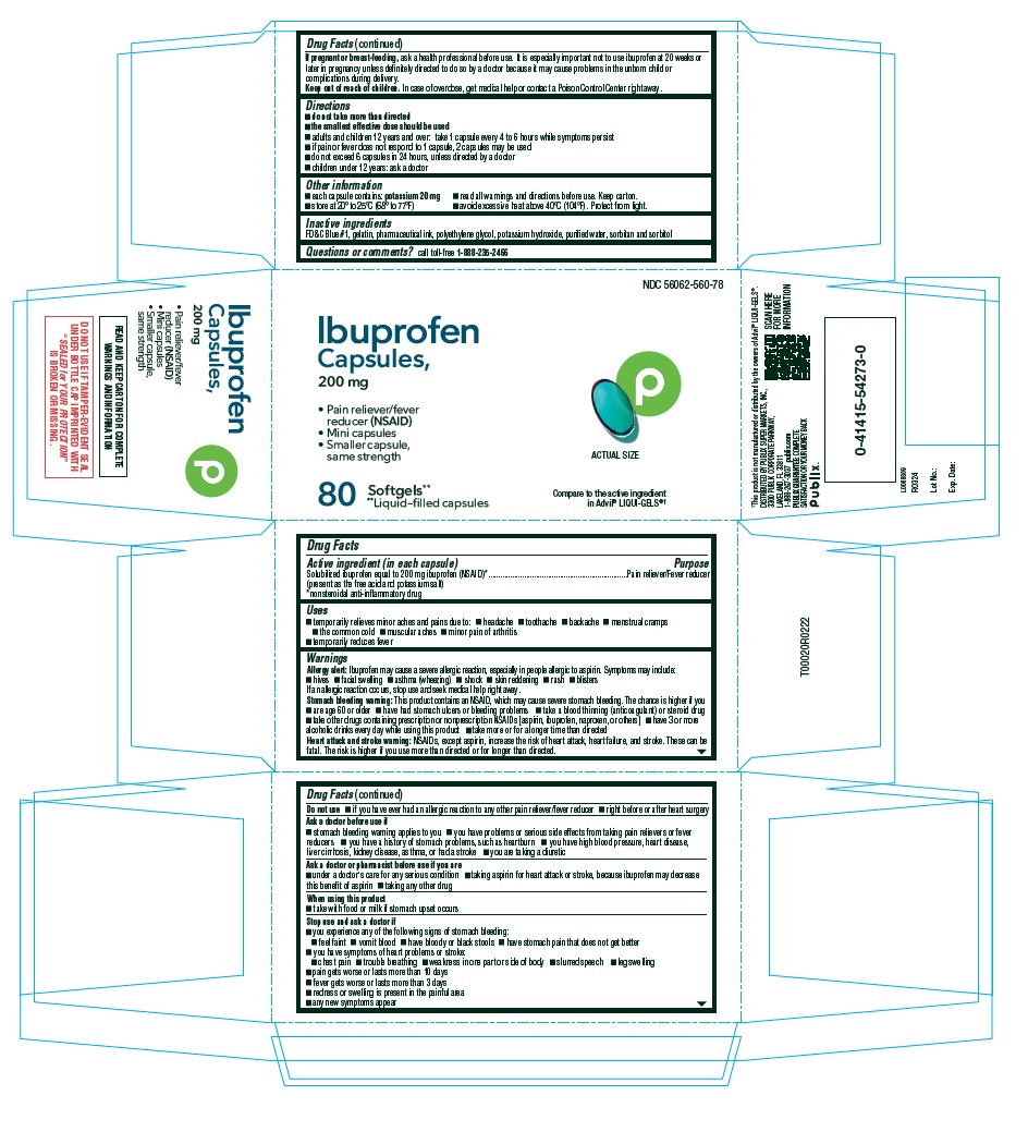 Pill image for Ibuprofen Capsules 200 Mg (mini), Publix