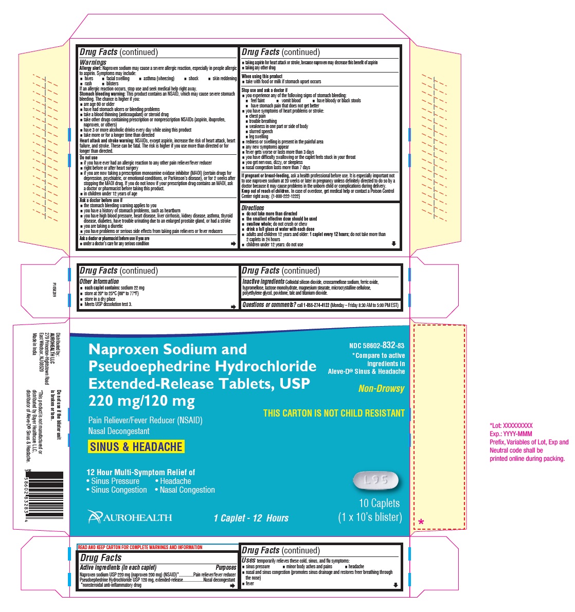 Pill image for Naproxen Sodium And Pseudoephedrine Hydrochloride Extended-release Tablets, Usp 220 Mg/120 Mg Sinus and Headache