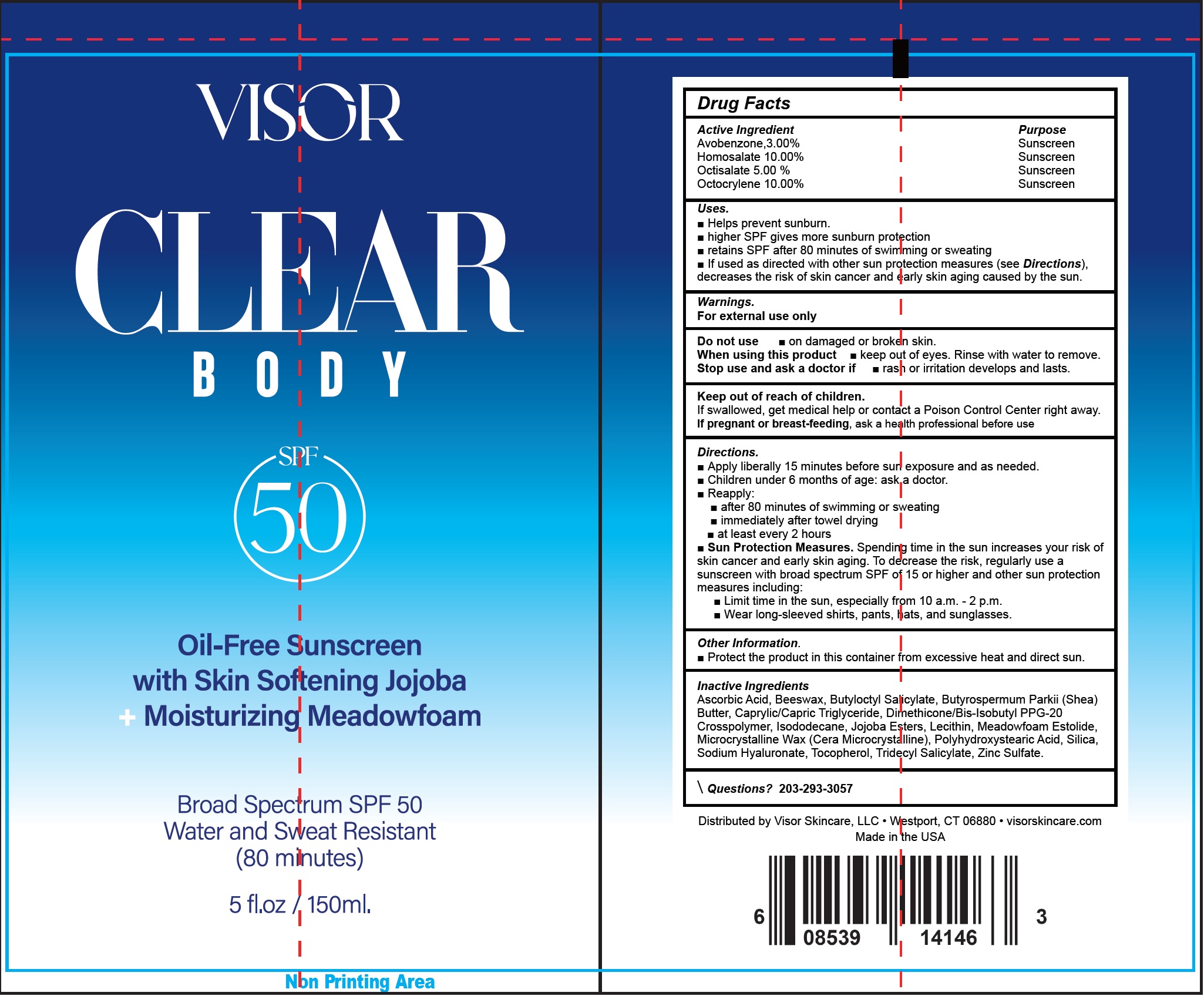 Pill image for Visor Clear Body Oil-free Sunscreen Spf 50