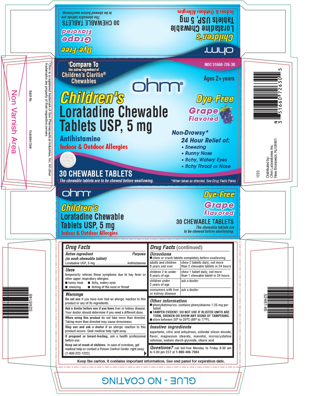 Pill image for Dye-free Children's Loratadine Chewable Tablets Usp, 5 Mg