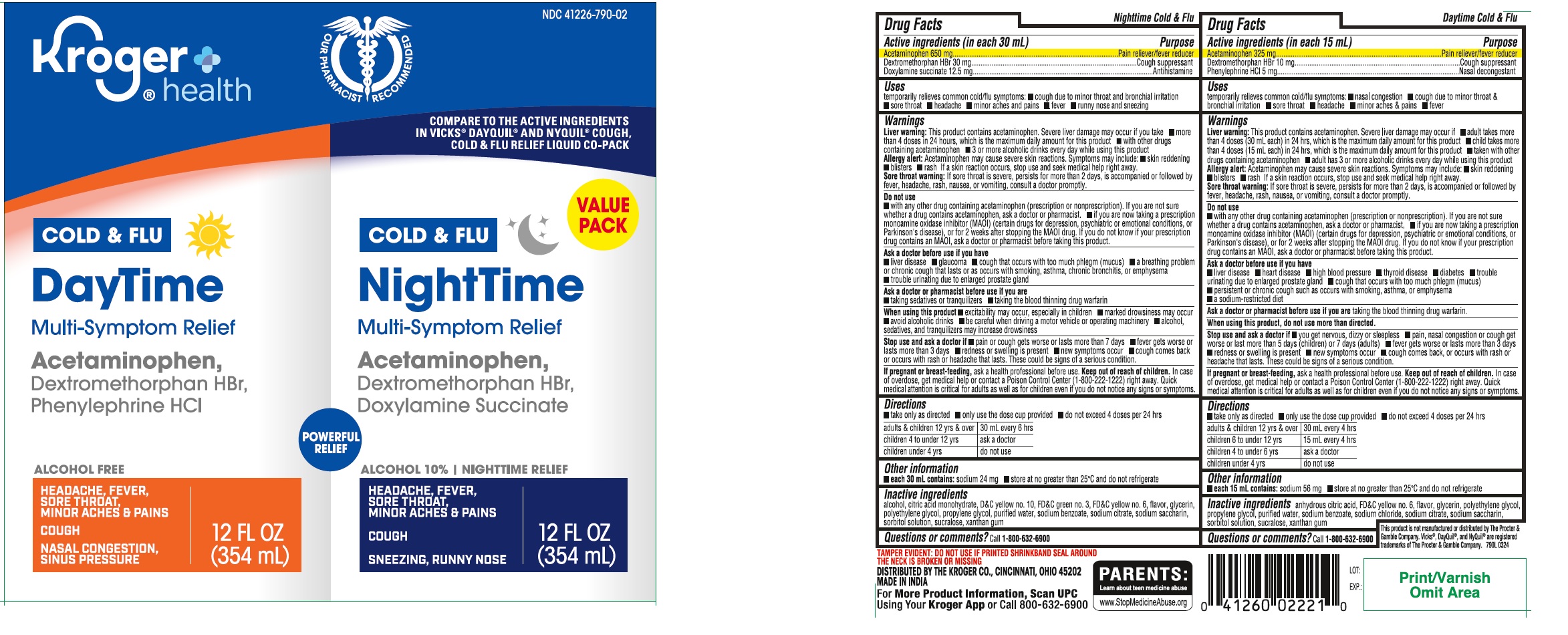 Pill image for Kroger Daytime And Nighttime Cold & Flu Liquid (apricot + Anise)