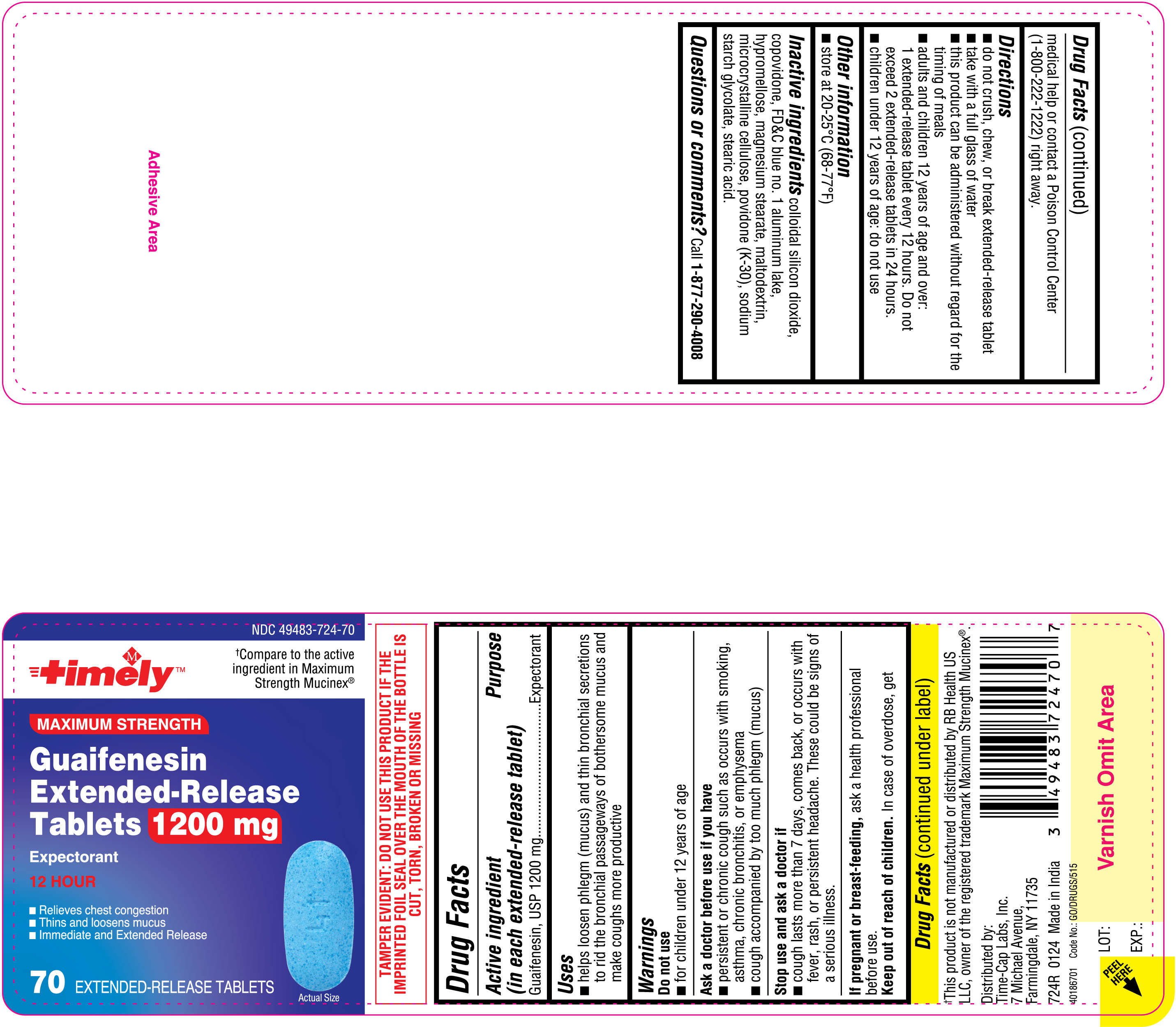 Pill image for Guaifenesin Extended-release Tablets 600 Mg And 1200 Mg