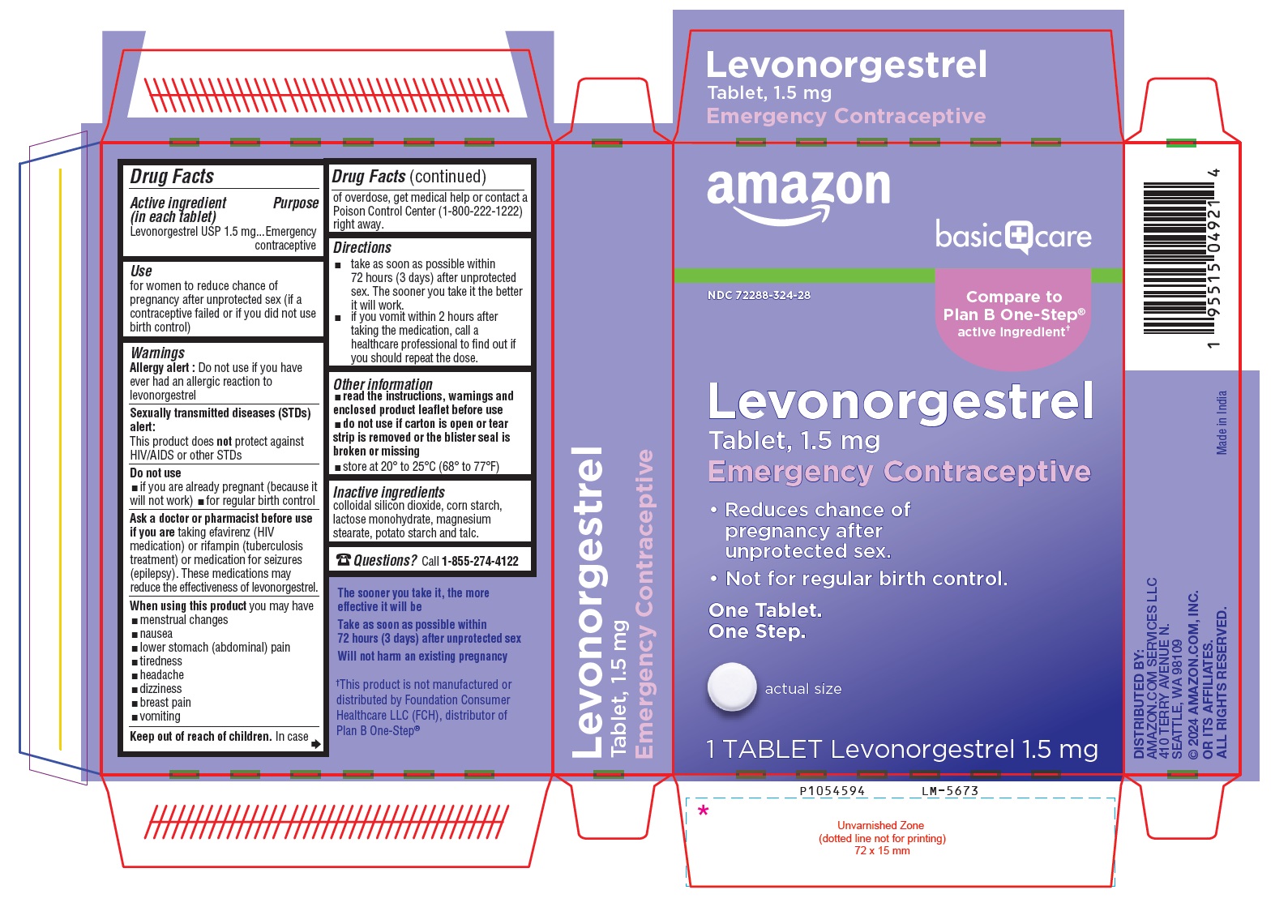Pill image for Levonorgestrel Tablet, 1.5 Mg