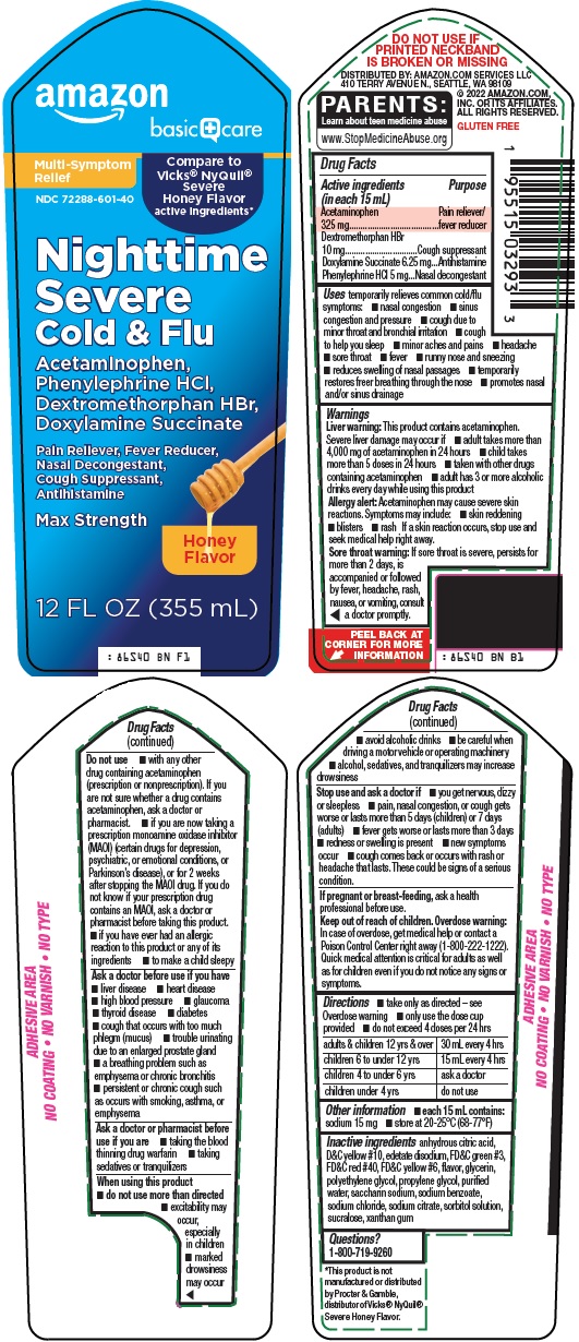 Pill image for Amazon Nighttime Severe Cold & Flu Drug Facts