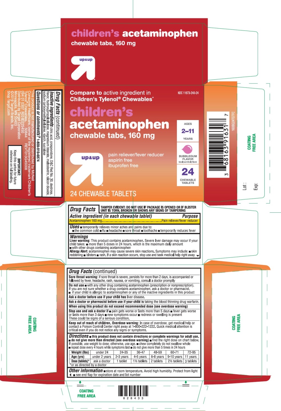 Pill image for Children’s Pain And Fever Chewables Bubblegum Flavor