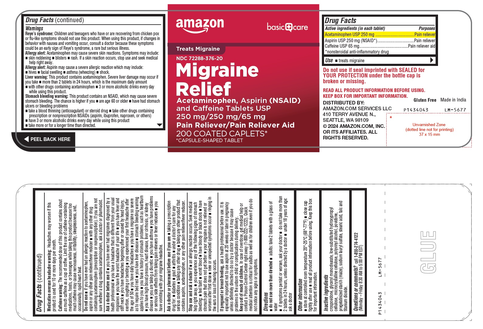 Pill image for Acetaminophen, Aspirin (nsaid) And Caffeine Tablets Usp