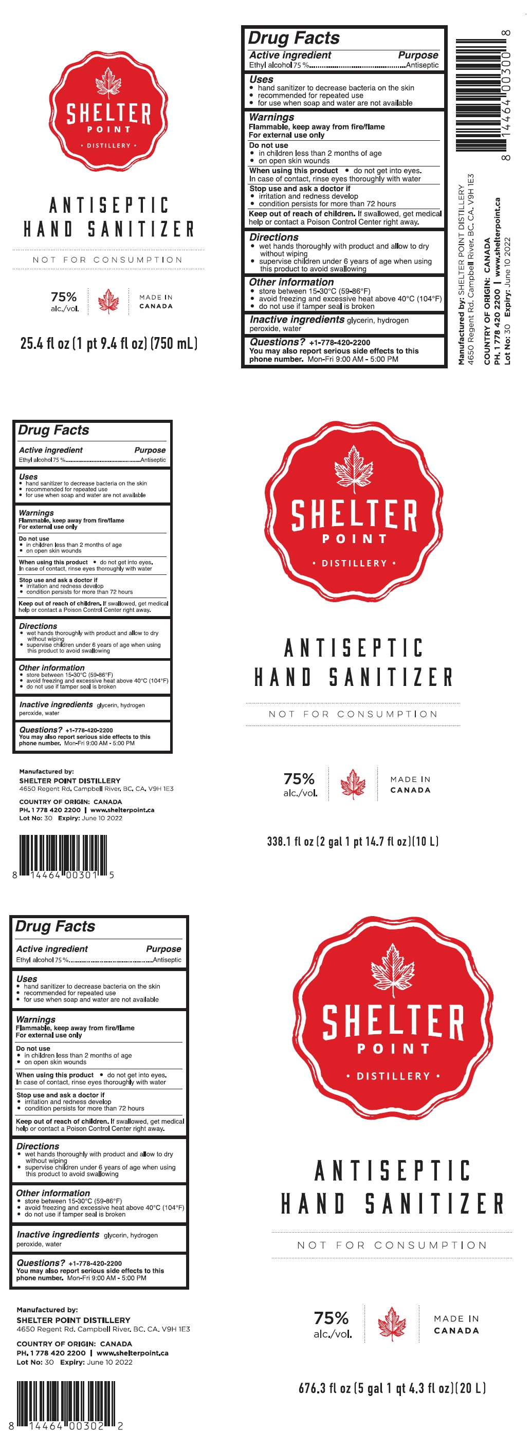 Pill image for Shelter Point Distillery Antiseptic Purpose Sanitizer
