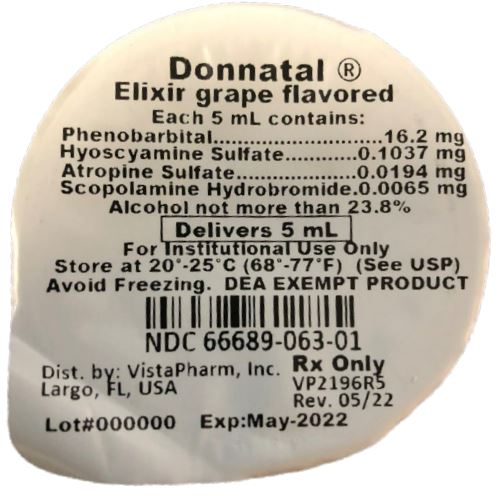 Pill image for Donnatal® (phenobarbital, Hyoscyamine Sulfate, Atropine Sulfate, Scopolamine Hydrobromide) Elixir