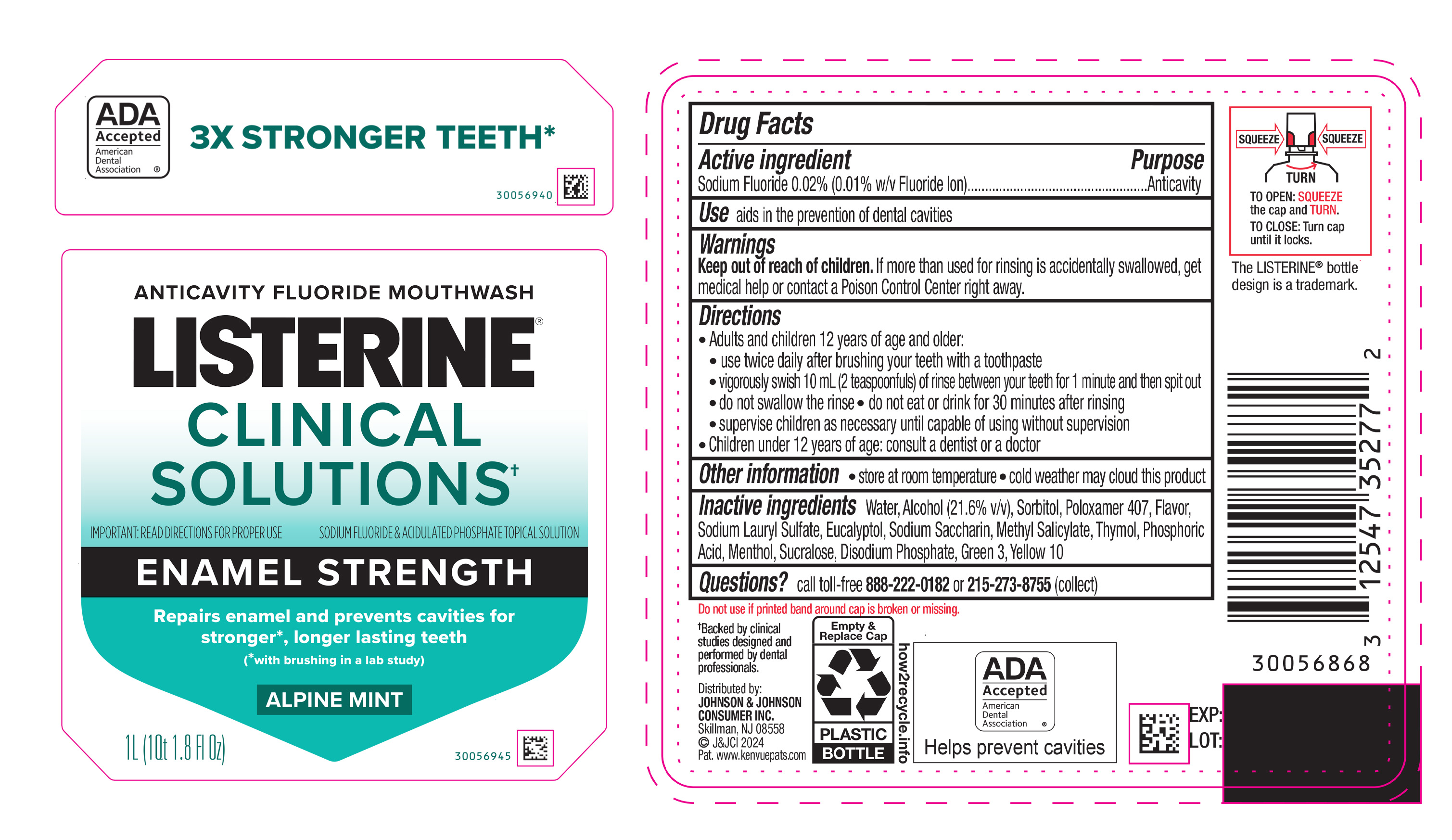 Pill image for Listerine Clinical Solutions Enamel Strength Alpine Mint