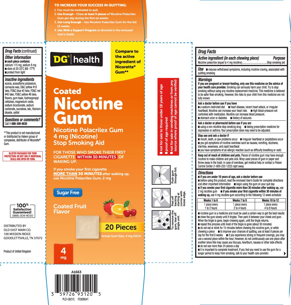 Pill image for nicotine 4 mg fruit flavor usp gum
