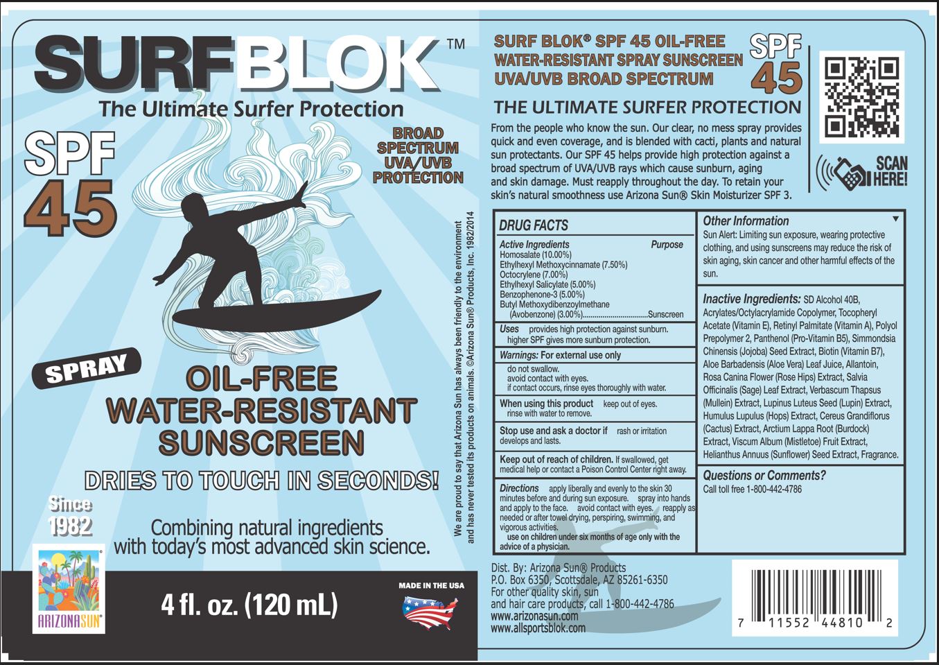 Pill image for Arizona Sun Spf 45 Surfblok