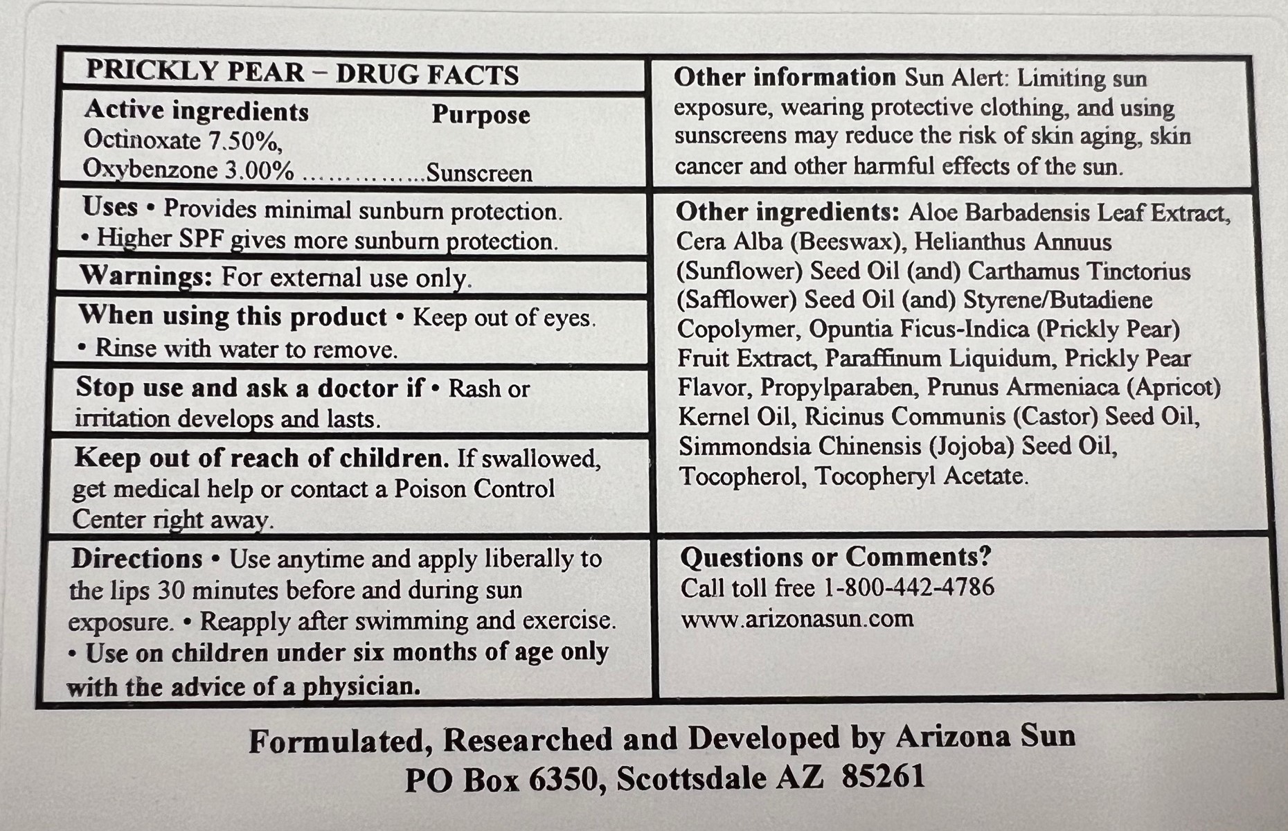 Pill image for Prickly Pear Lip Balm