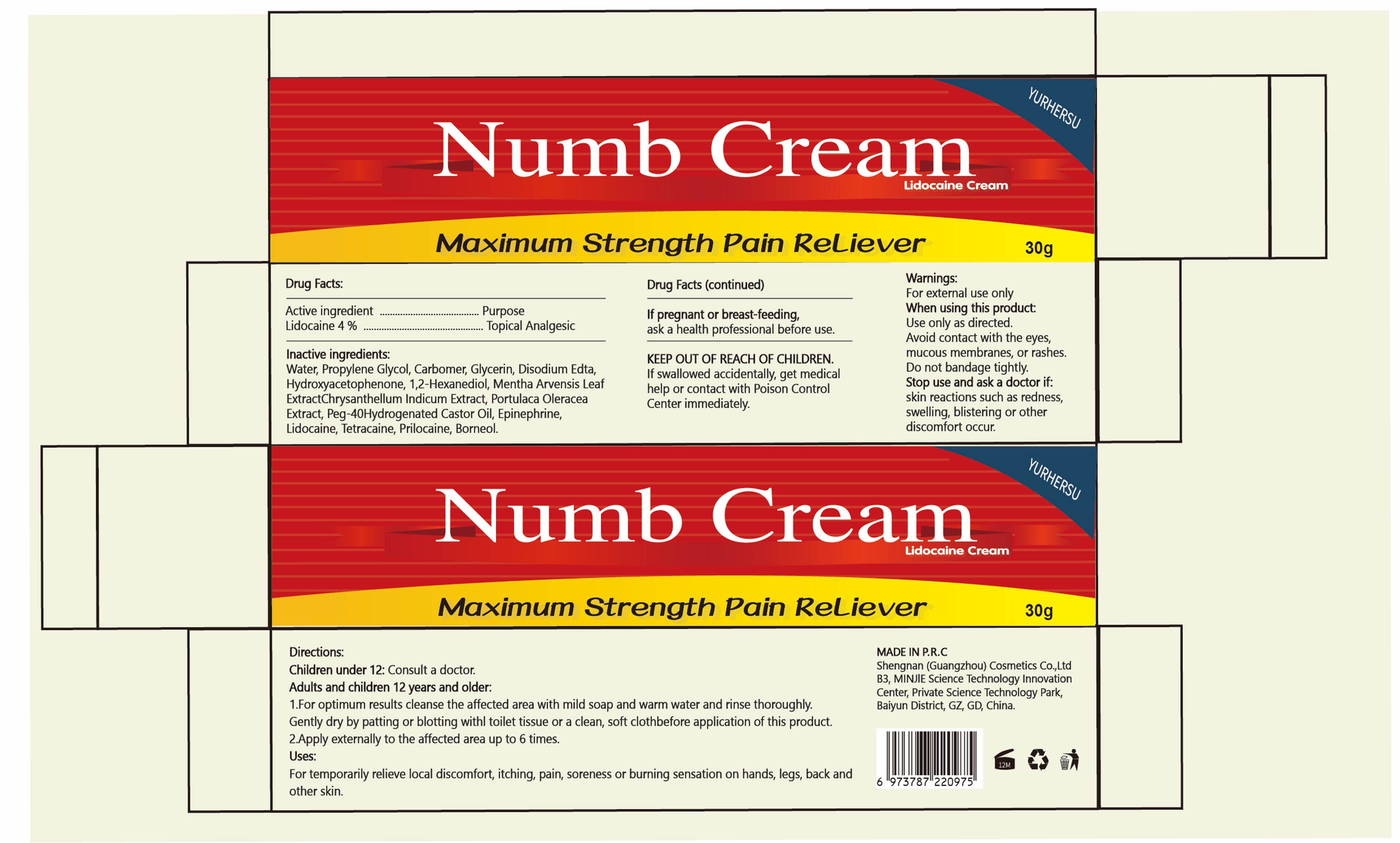Pill image for Numb Cream