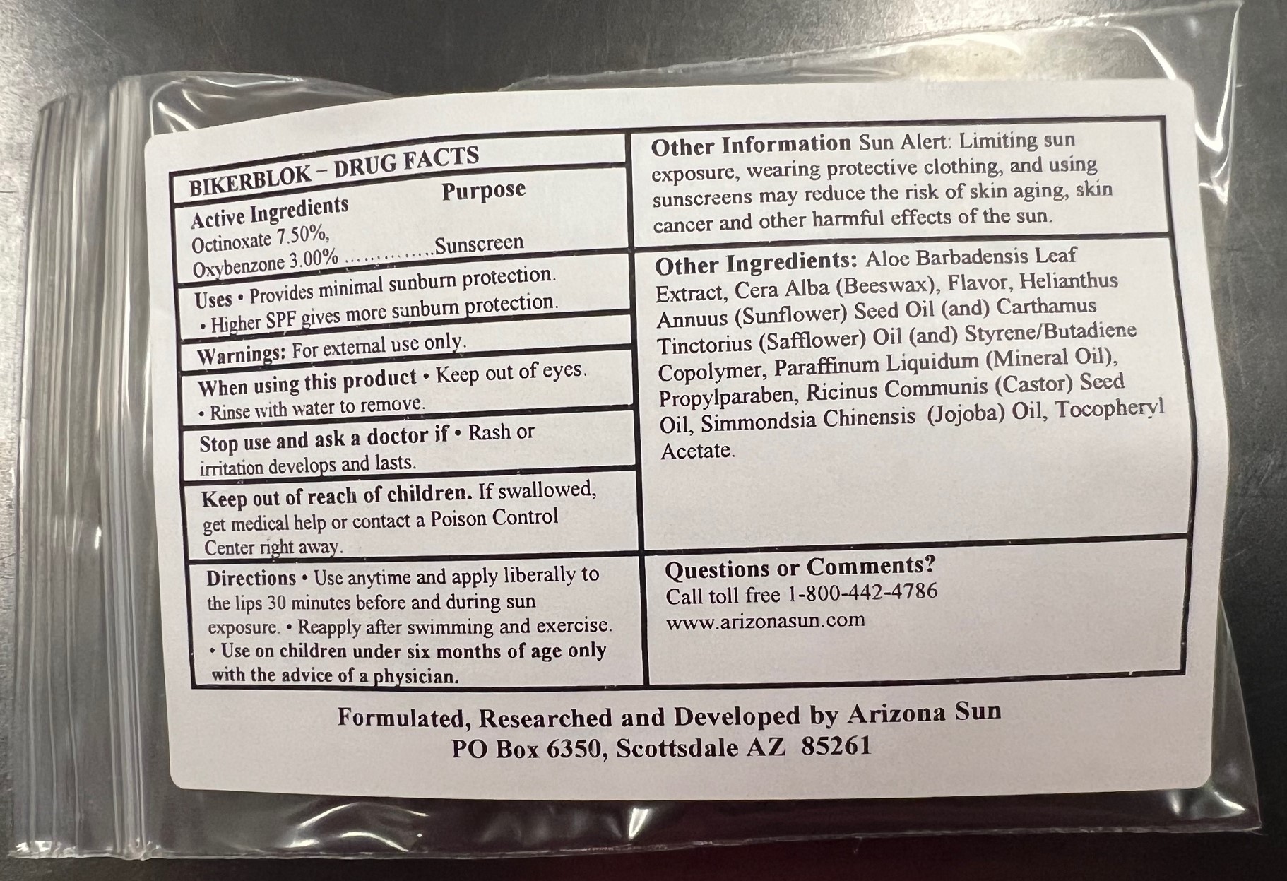 Pill image for Bikerblok Lip Balm