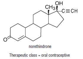 Pill image for norethindrone tablets usp