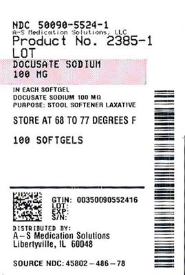 Pill image for Docusate Sodium 100 Mg Drug Facts