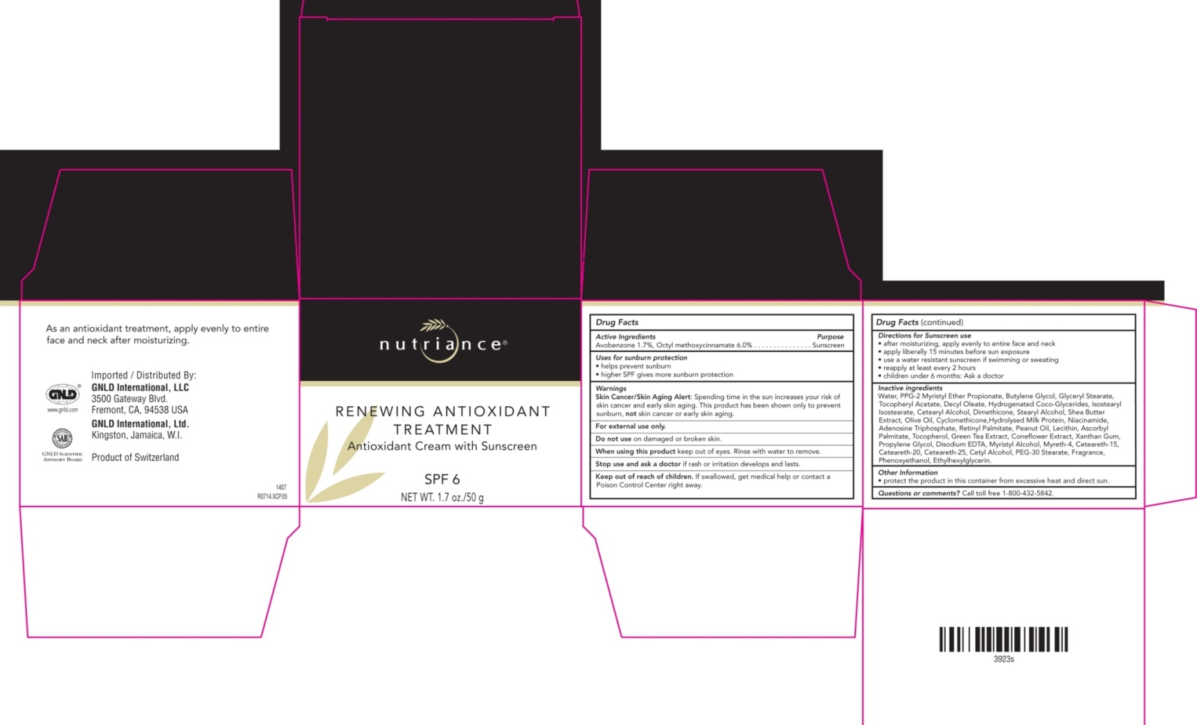 Pill image for Nutriance Renewing Antioxidant Treatment Spf 6