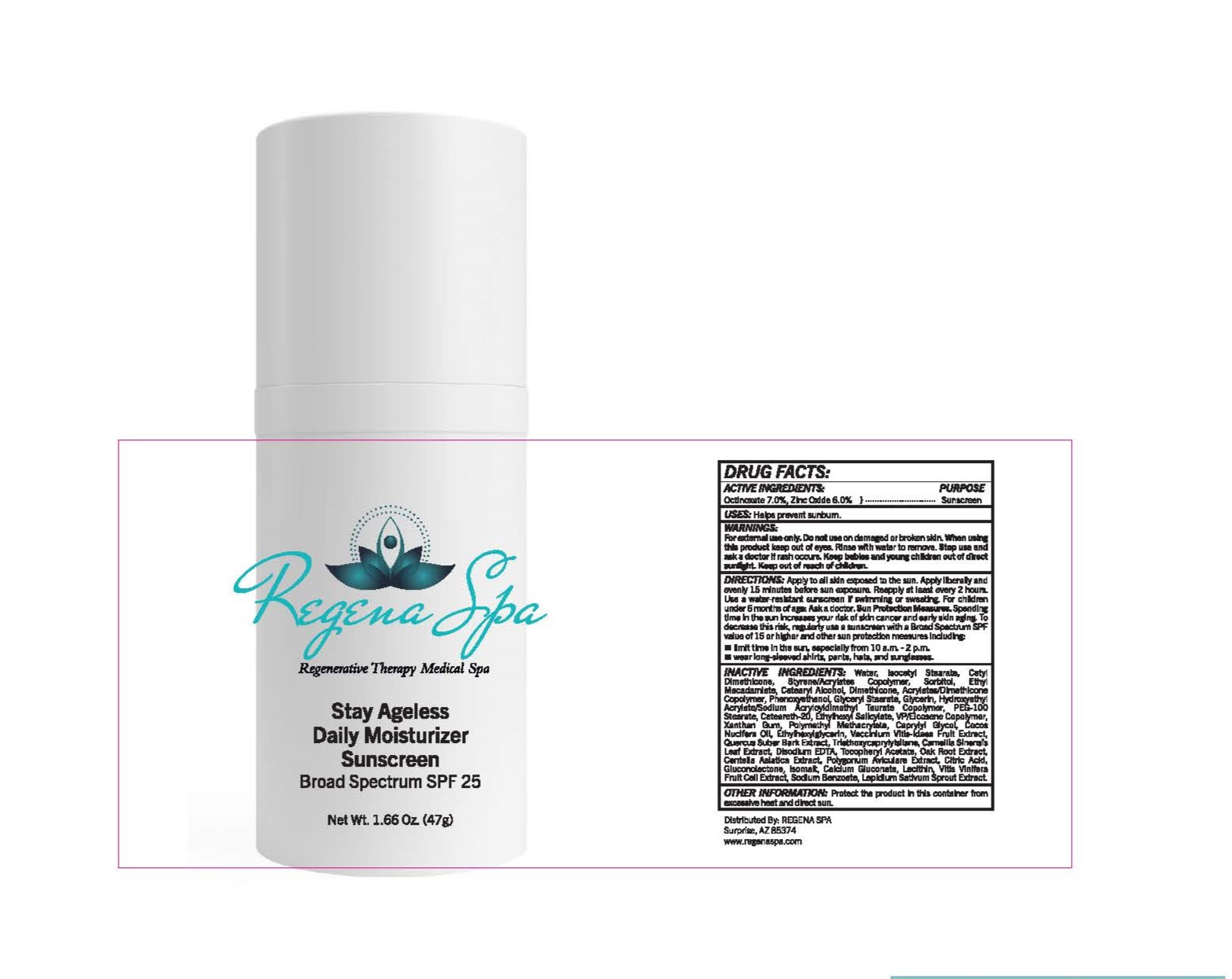 Pill image for Stay Ageless Daily Moisturizer Sunscreen Broad Spectrum Spf 25