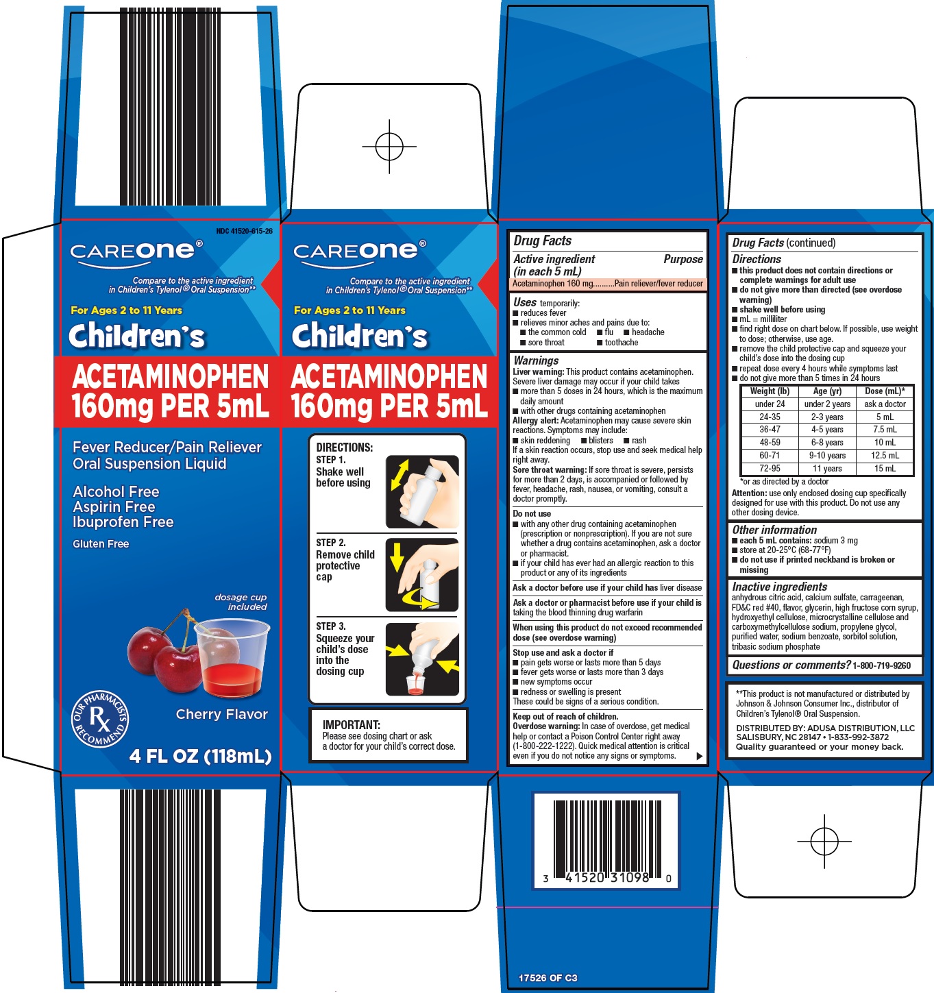 Pill image for American Sales Company Children’s Acetaminophen 160mg Per 5ml Drug Facts