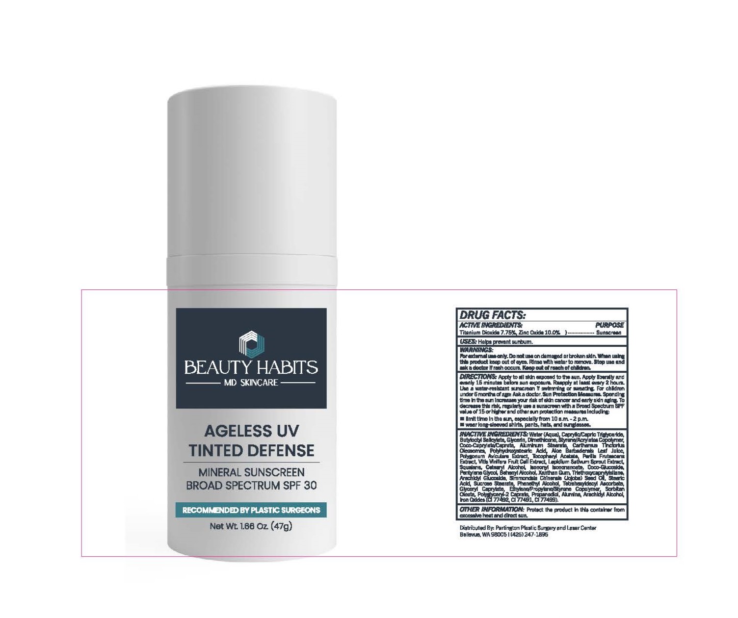 Pill image for Ageless Uv Tinted Defense Mineral Sunscreen Broad Spectrum Spf30