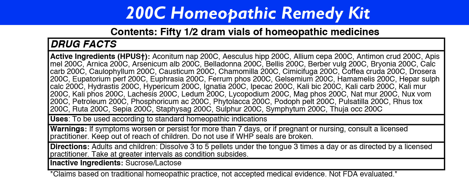 Pill image for Whp 200c Homeopathic Remedy Kit