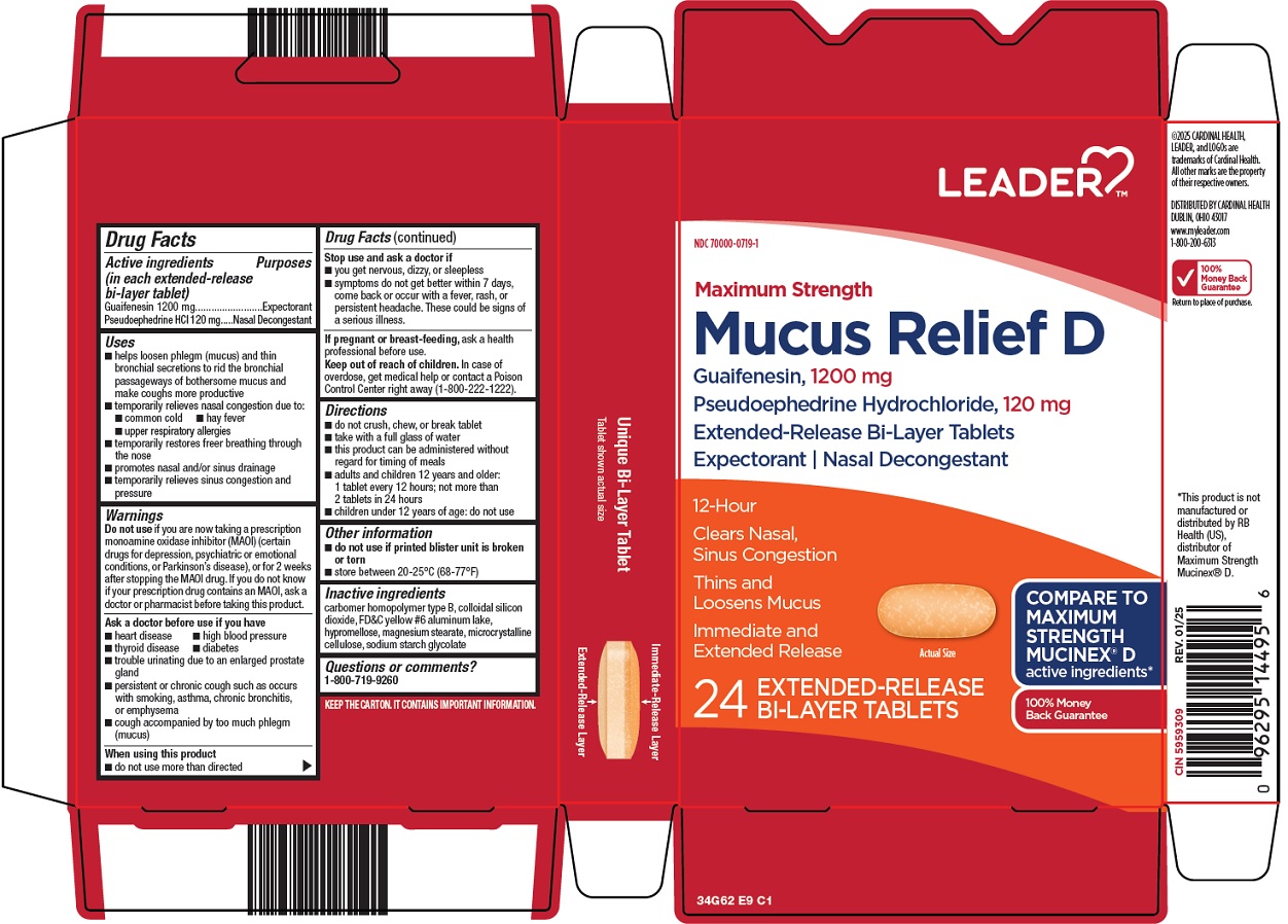 Pill image for Cardinal Health Mucus Relief D Drug Facts