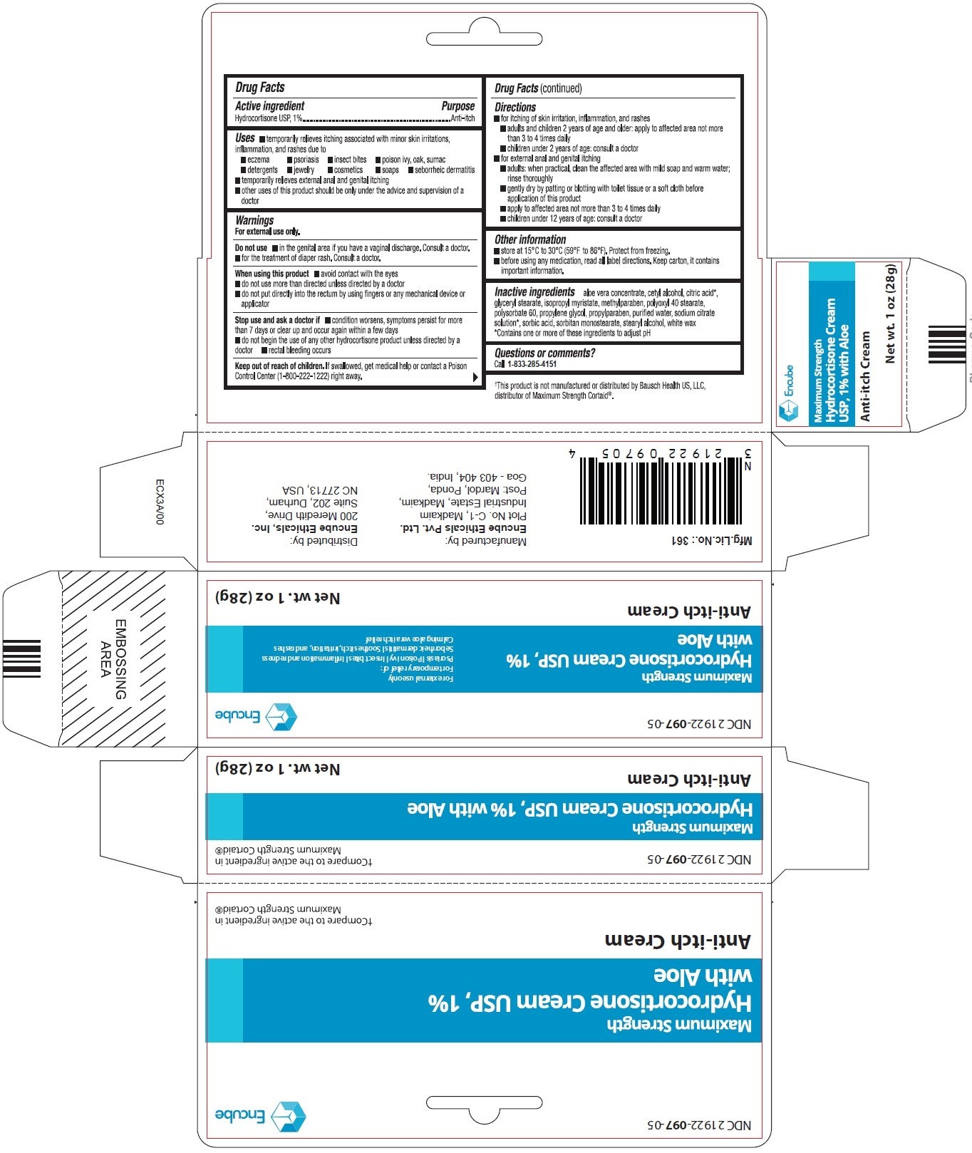 Pill image for Hydrocortisone Cream Usp, 1% With Aloe - Spl