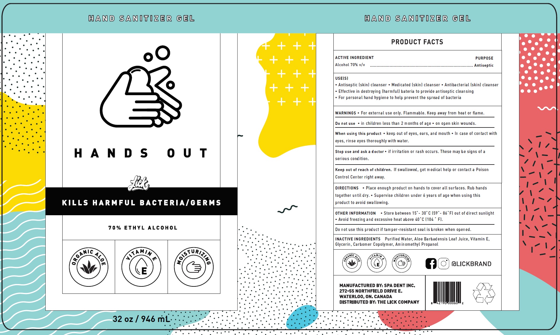 Pill image for hands out hand sanitizer gel