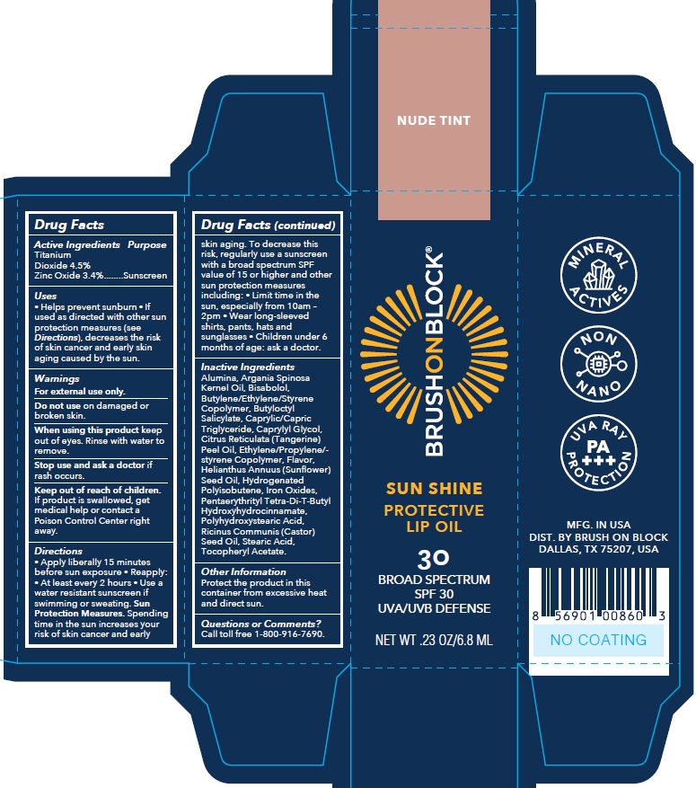 Pill image for Brush On Block Sun Shine Spf 30 Protective Lip Oil Nude Tint