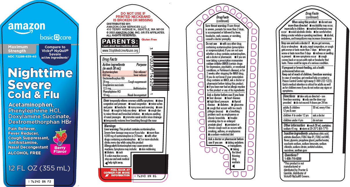 Pill image for Amazon Nighttime Severe Cold & Flu Drug Facts