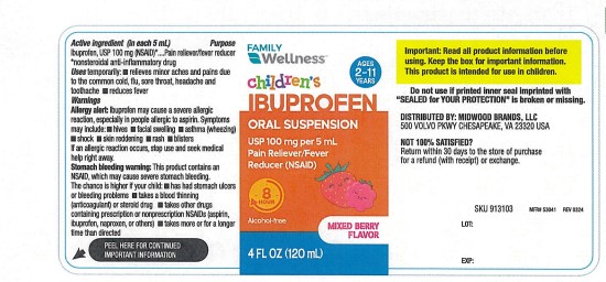Pill image for Family Wellness Childrens Ibuprofen 634