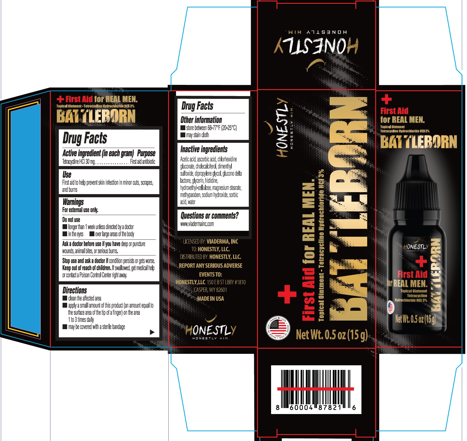 Pill image for Honestly Battleborn First Aid For Real Man Topical Ointment