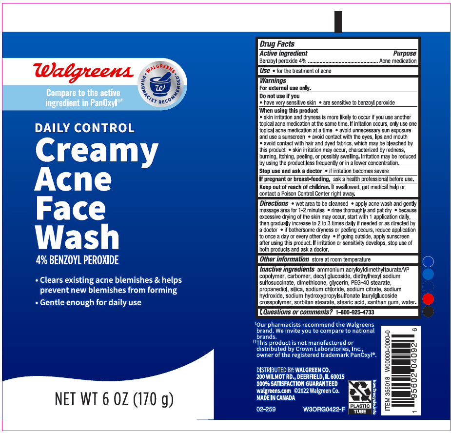 Pill image for Walgreens Creamy Acne Face Wash
