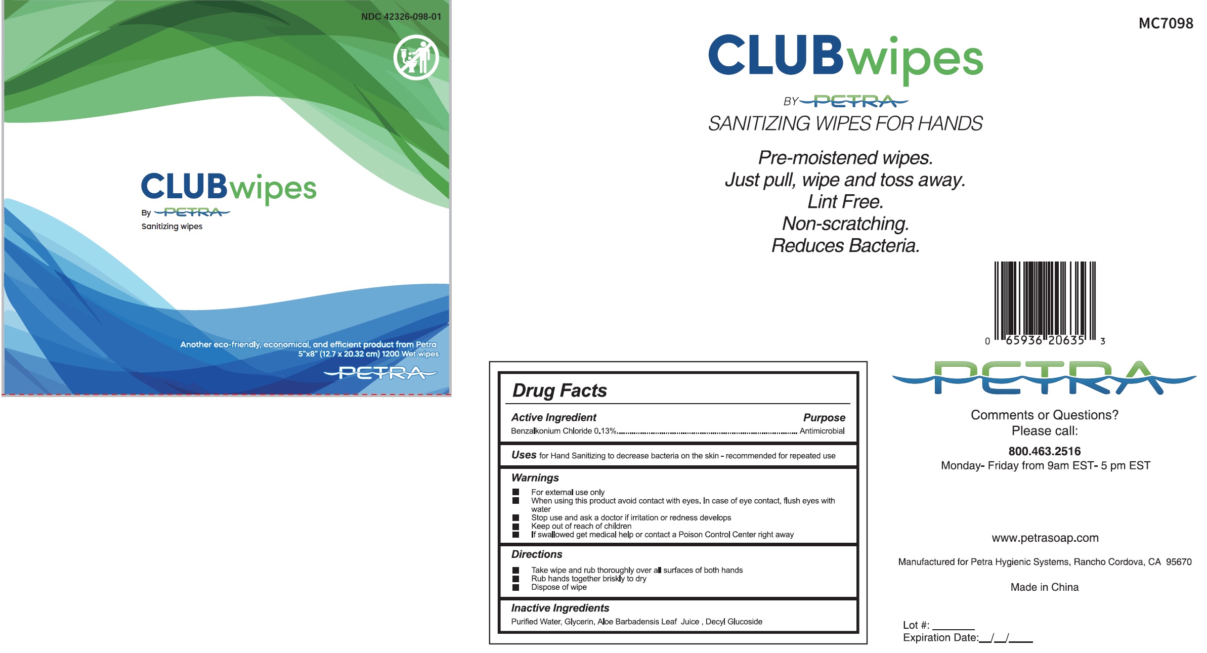 Pill image for Club Wipes Alcohol Free Antimicrobial Cleaning Wipes