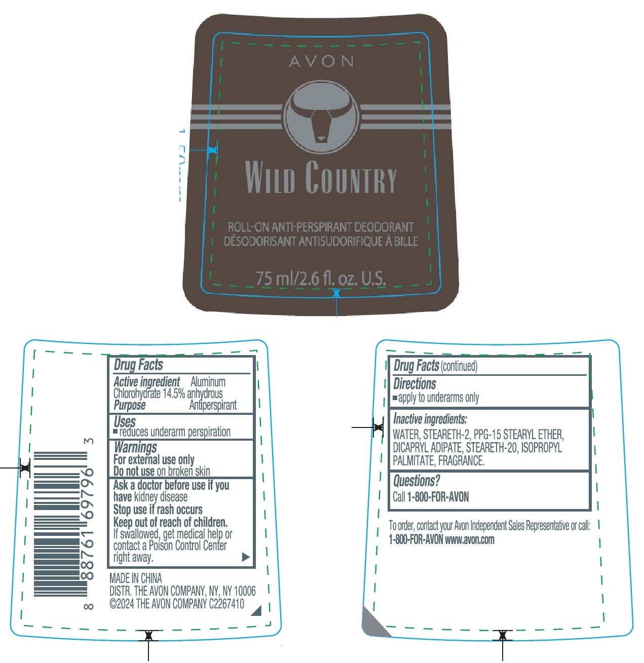 Pill image for Avon Wild Country Roll-on Anti-perspirant Deodorant