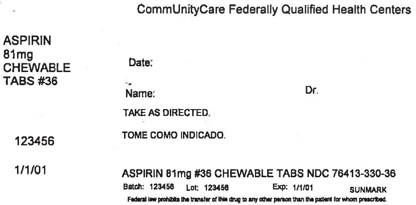 Pill image for mckesson aspirin drug facts