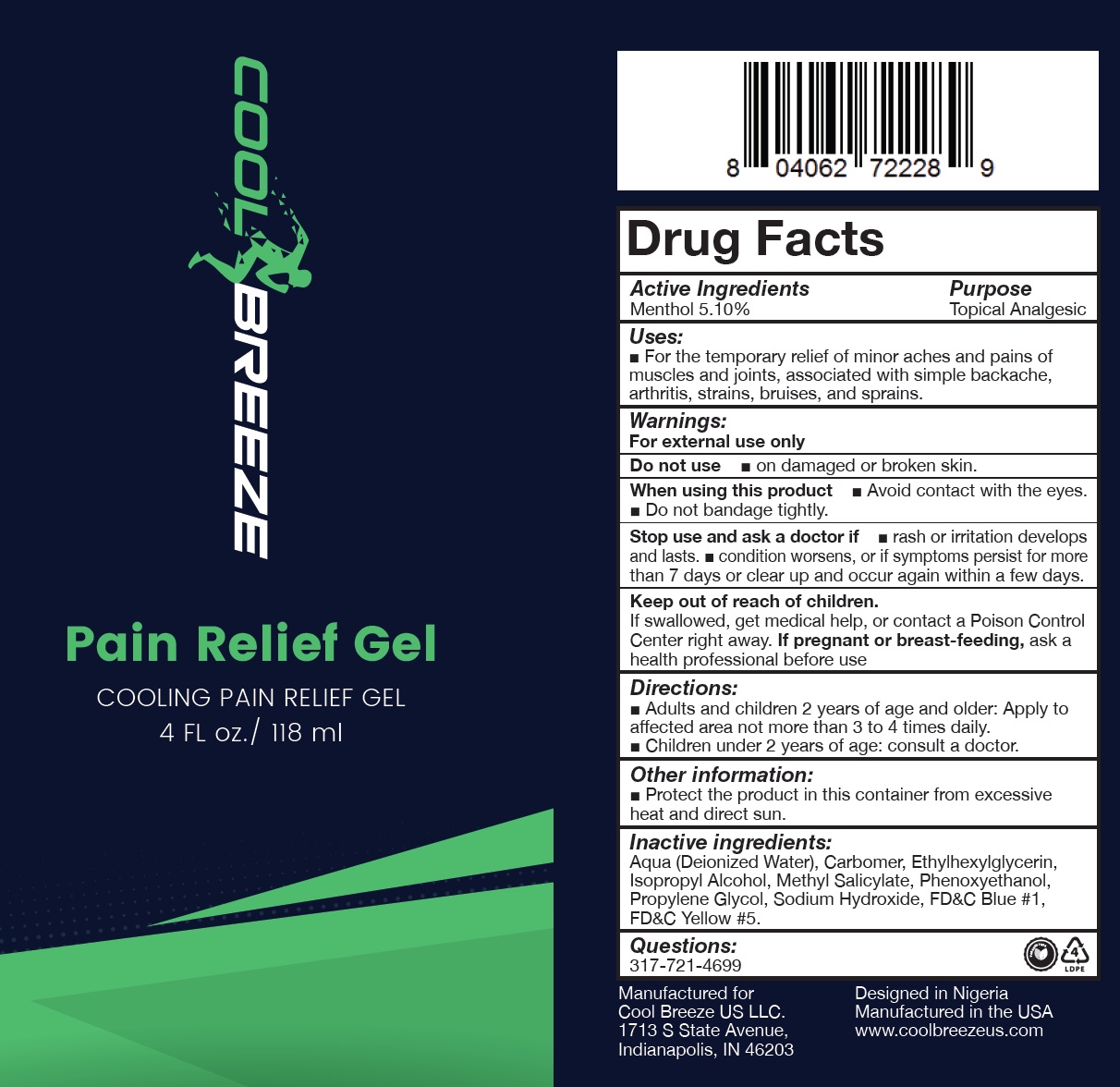Pill image for Cool Breeze Pain Relief Gel