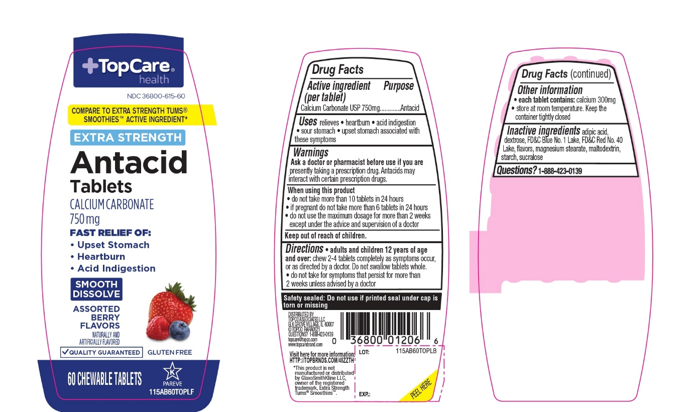Pill image for Topco Associates Llc. 60 Chewable Tablets Antacid Drug Facts