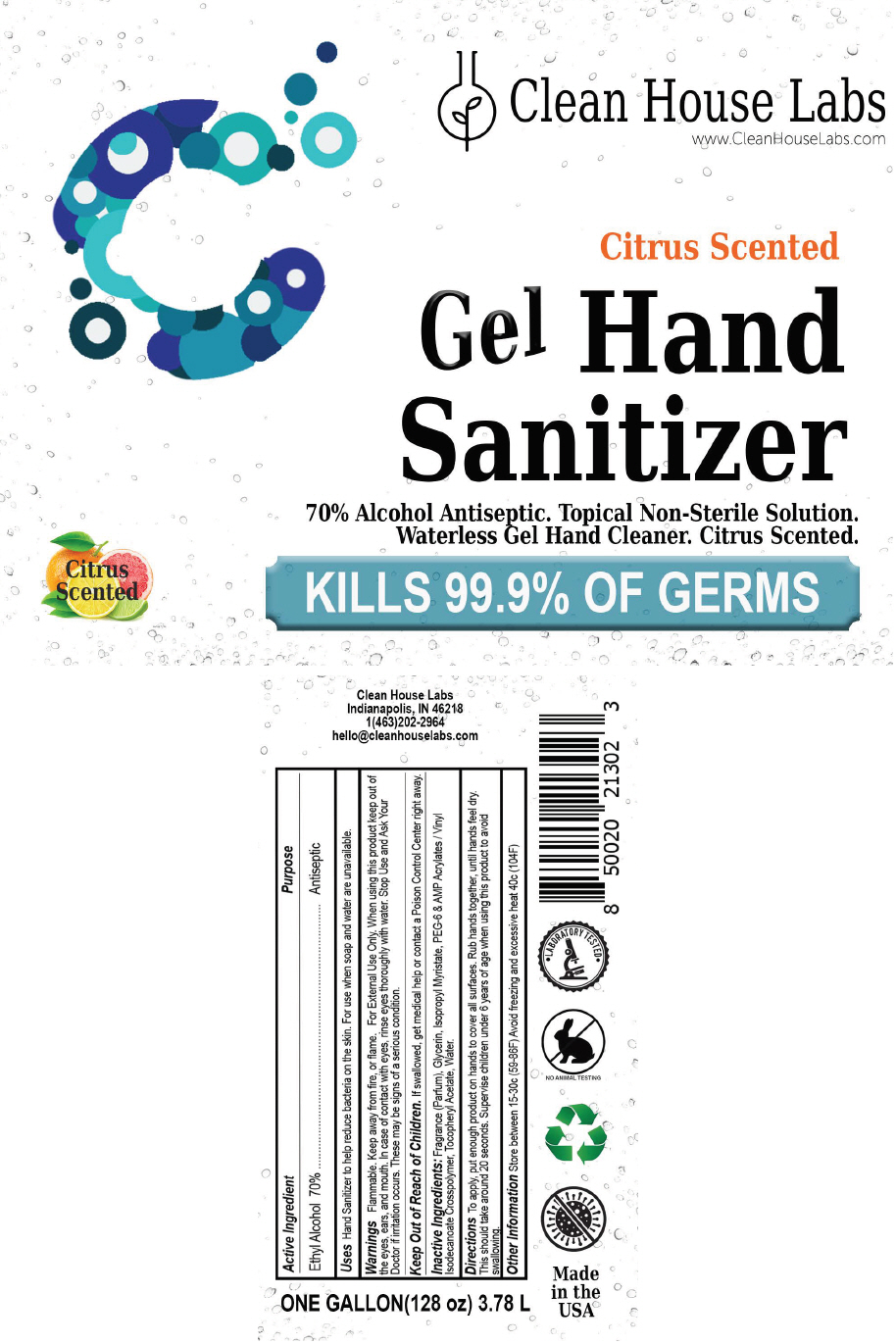 Pill image for Clean House Labs Gel Hand Sanitizer