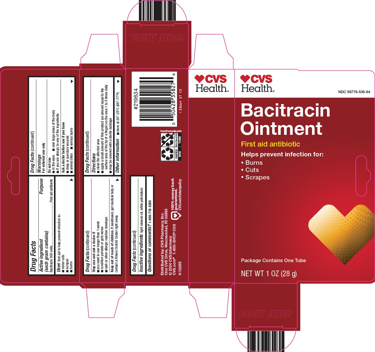 Pill image for Cvs Pharmacy, Inc. Bacitracin Ointment Drug Facts