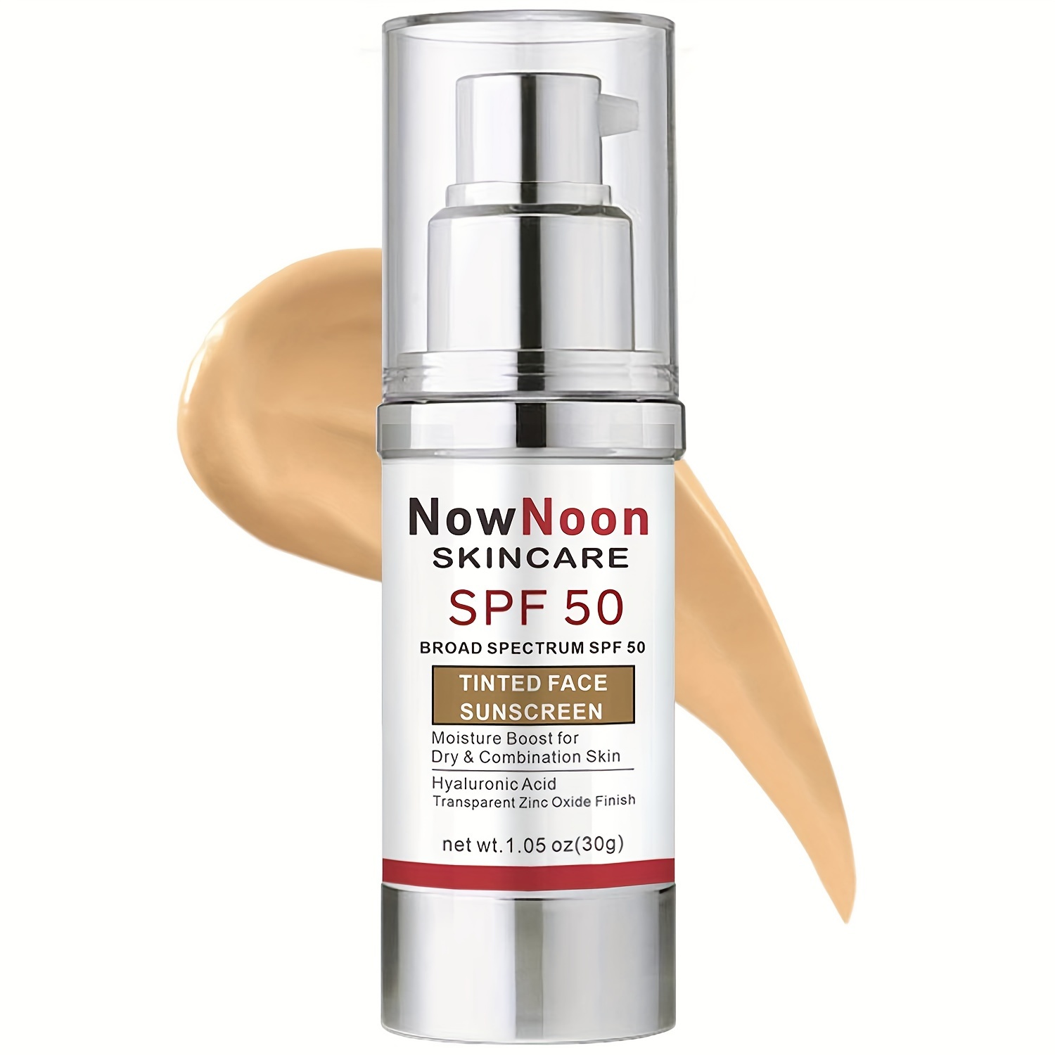Pill image for Nownoon Skincare Spf 50 Broad Spectrum Spf 50 Tinted Face Sunscreen Cream